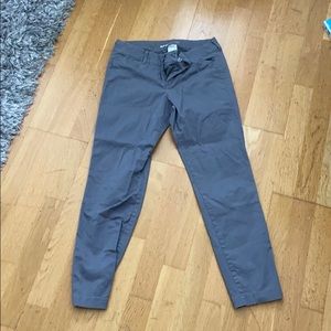 low rise gray pants